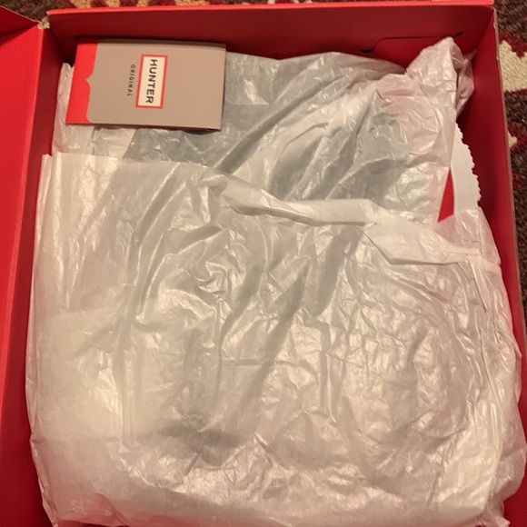 Brand New Hunter Boots SZ 7 Stratus Flare in Gray/Pink - Picture 3 of 7